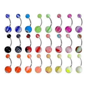 Belly button ring 24 pack
